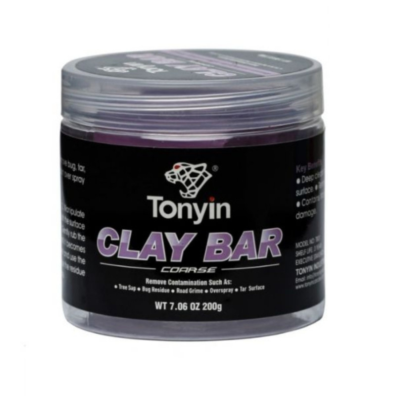 TONYIN, CLAY BAR, Coarse, Reinigungsknete grob, violett, 200g