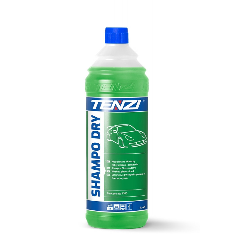 TENZI, SHAMPO DRY, Auto-Shampoo mit Schnelltrocknung, Konzentrat 1L-5L